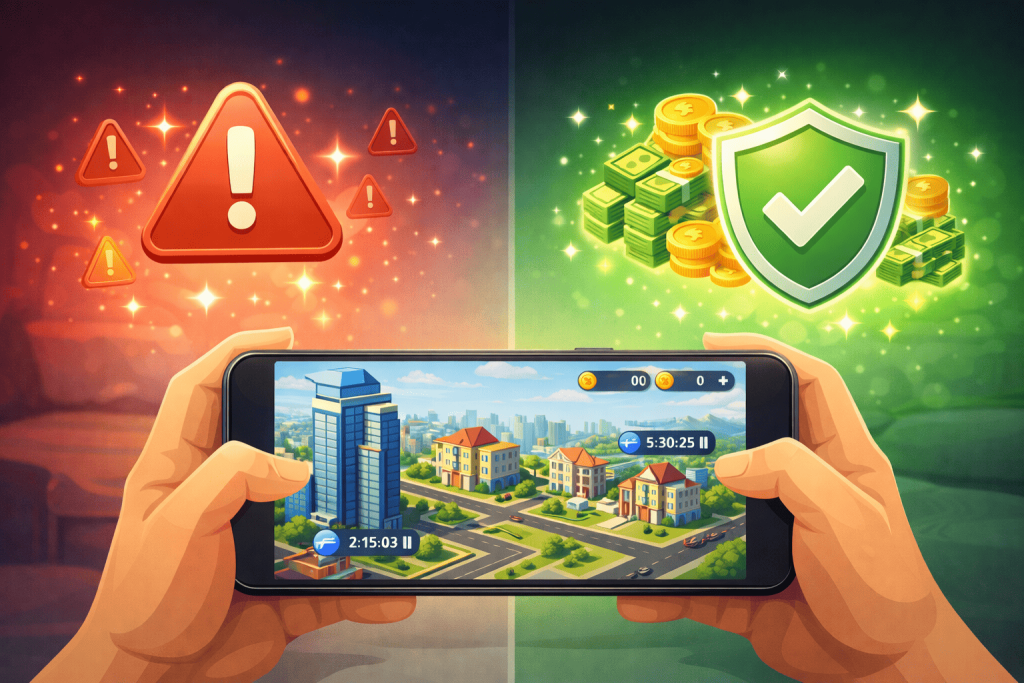 Security risks of using SimCity BuildIt mod APK including malware and account ban