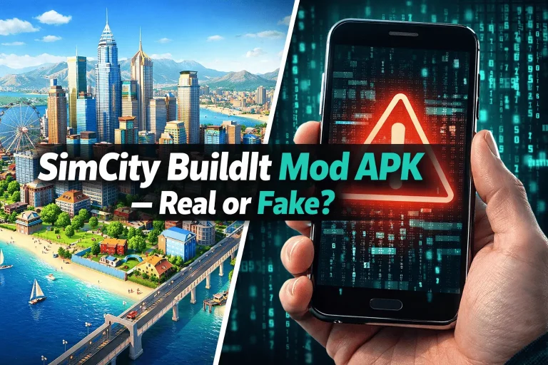 SimCity BuildIt Mod APK latest version 2026 comparison between official game and mod risks
